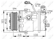 Kompressor, Klimaanlage 12 V NRF 32197