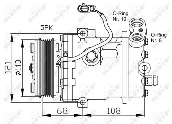 Kompressor, Klimaanlage 12 V NRF 32197 Bild Kompressor, Klimaanlage 12 V NRF 32197