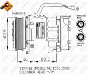 Kompressor, Klimaanlage 12 V NRF 32219G