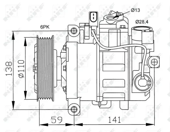 Kompressor, Klimaanlage 12 V NRF 32229 Bild Kompressor, Klimaanlage 12 V NRF 32229