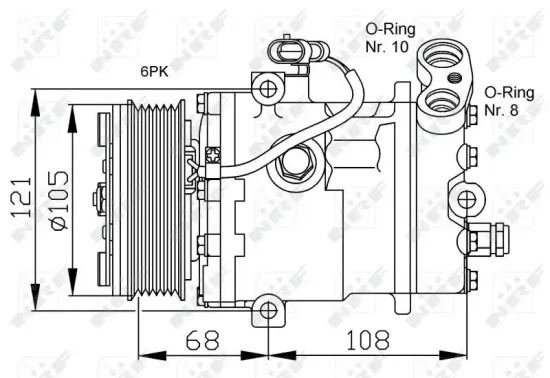 Kompressor, Klimaanlage 12 V NRF 32232 Bild Kompressor, Klimaanlage 12 V NRF 32232