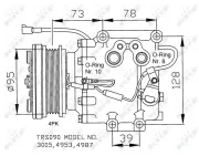 Kompressor, Klimaanlage 12 V NRF 32236