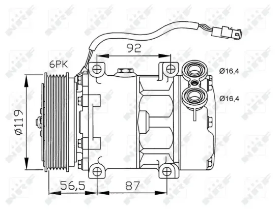 Kompressor, Klimaanlage 12 V NRF 32278 Bild Kompressor, Klimaanlage 12 V NRF 32278