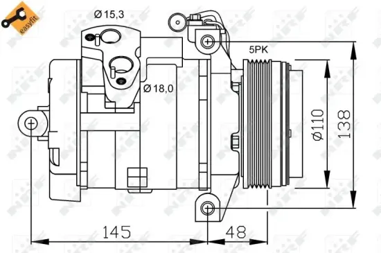 Kompressor, Klimaanlage 12 V NRF 32432 Bild Kompressor, Klimaanlage 12 V NRF 32432
