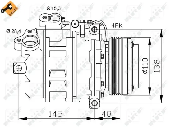 Kompressor, Klimaanlage 12 V NRF 32465 Bild Kompressor, Klimaanlage 12 V NRF 32465