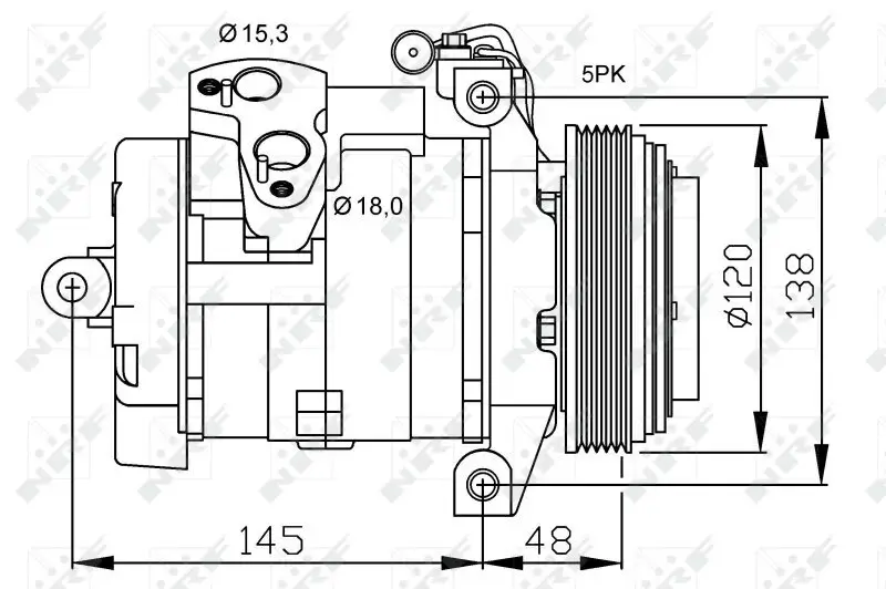 Kompressor, Klimaanlage 12 V NRF 32470 Bild Kompressor, Klimaanlage 12 V NRF 32470