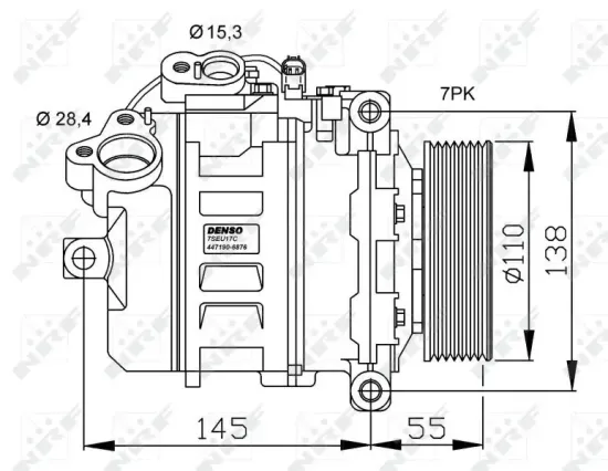 Kompressor, Klimaanlage 12 V NRF 32524 Bild Kompressor, Klimaanlage 12 V NRF 32524