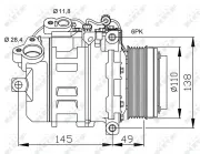 Kompressor, Klimaanlage 12 V NRF 32533