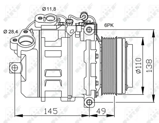 Kompressor, Klimaanlage 12 V NRF 32533 Bild Kompressor, Klimaanlage 12 V NRF 32533