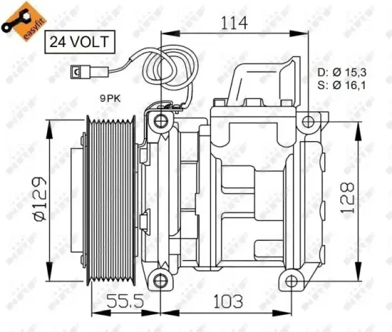 Innenraumgebläse 12 V NRF 34033 Bild Innenraumgebläse 12 V NRF 34033