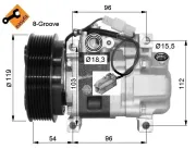 Kompressor, Klimaanlage 12 V NRF 32688G