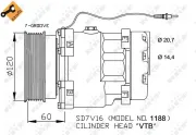 Kompressor, Klimaanlage 12 V NRF 32711