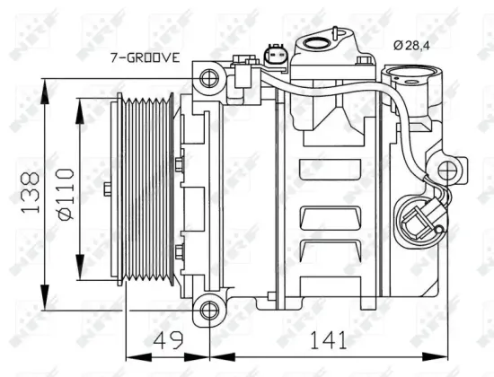 Kompressor, Klimaanlage 12 V NRF 32729 Bild Kompressor, Klimaanlage 12 V NRF 32729