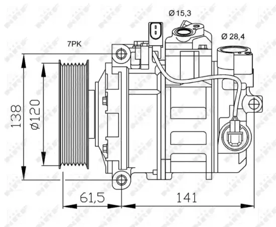 Kompressor, Klimaanlage 12 V NRF 32777 Bild Kompressor, Klimaanlage 12 V NRF 32777