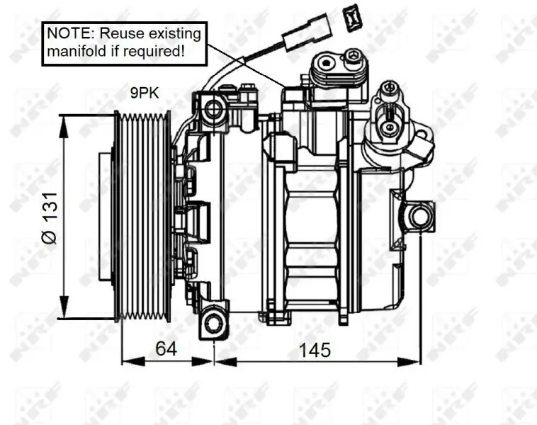 Kompressor, Klimaanlage 24 V NRF 32821 Bild Kompressor, Klimaanlage 24 V NRF 32821