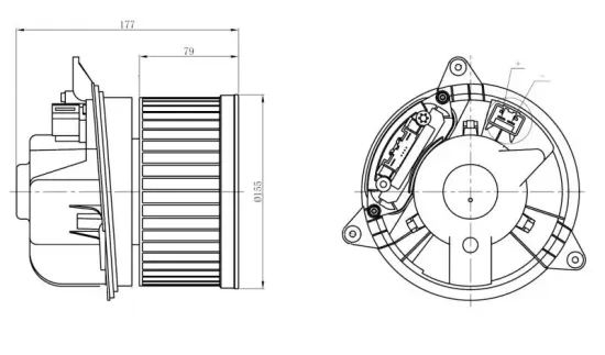 Innenraumgebläse 12 V NRF 34271 Bild Innenraumgebläse 12 V NRF 34271