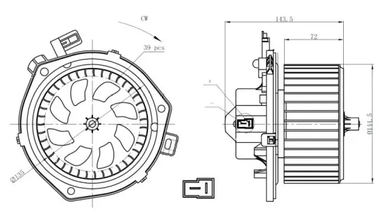 Innenraumgebläse 12 V NRF 34280 Bild Innenraumgebläse 12 V NRF 34280