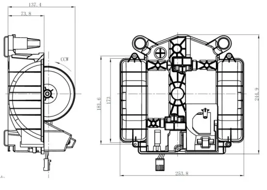 Innenraumgebläse 12 V NRF 34281 Bild Innenraumgebläse 12 V NRF 34281