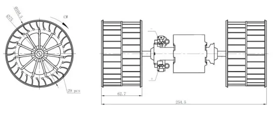 Innenraumgebläse 12 V NRF 34284 Bild Innenraumgebläse 12 V NRF 34284