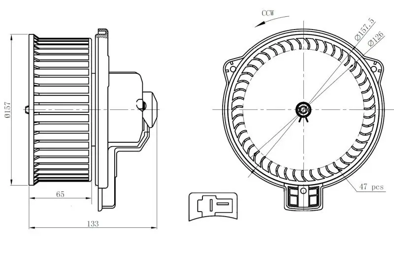 Innenraumgebläse 12 V NRF 34291