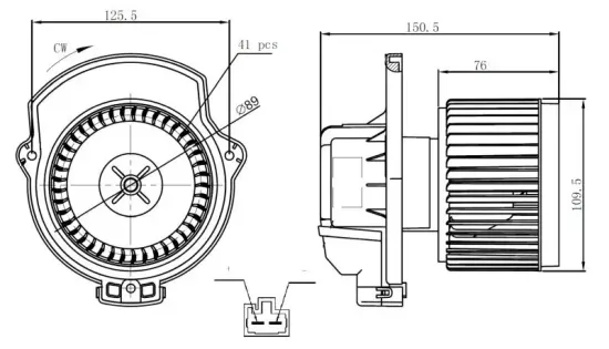 Innenraumgebläse 12 V NRF 34297 Bild Innenraumgebläse 12 V NRF 34297