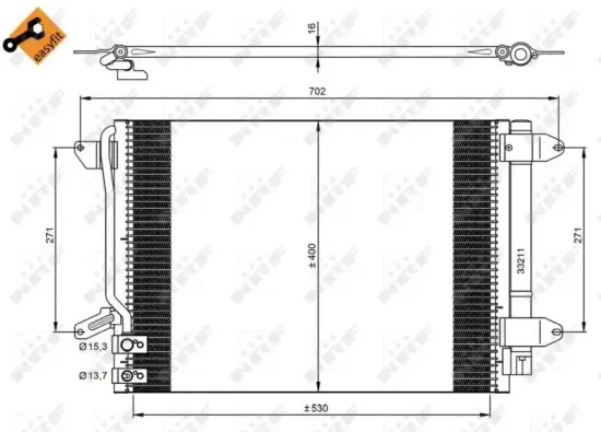 Kondensator, Klimaanlage NRF 350028 Bild Kondensator, Klimaanlage NRF 350028