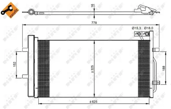 Kondensator, Klimaanlage NRF 350029 Bild Kondensator, Klimaanlage NRF 350029