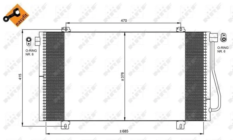 Kondensator, Klimaanlage NRF 350030