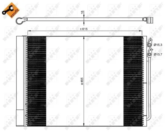 Kondensator, Klimaanlage NRF 350033 Bild Kondensator, Klimaanlage NRF 350033