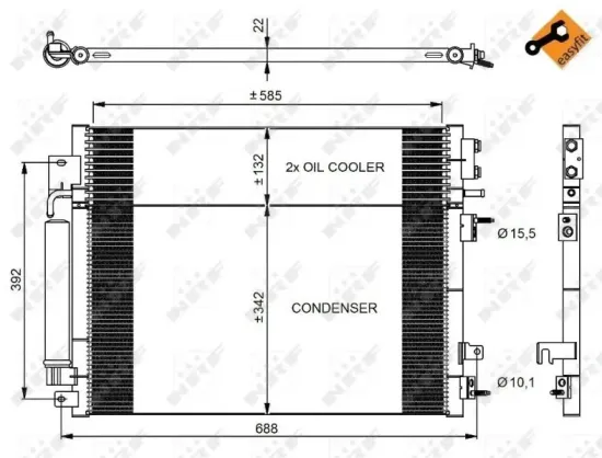 Kondensator, Klimaanlage NRF 350037 Bild Kondensator, Klimaanlage NRF 350037