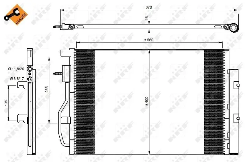 Kondensator, Klimaanlage NRF 350044