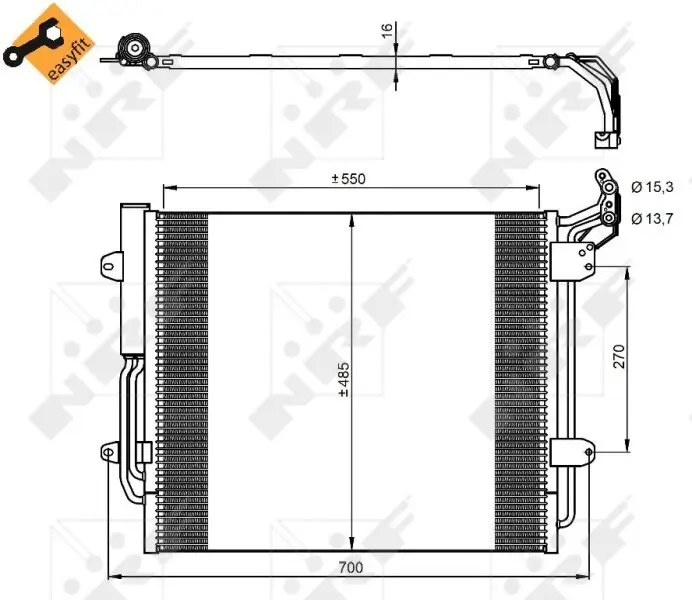 Kondensator, Klimaanlage NRF 350054