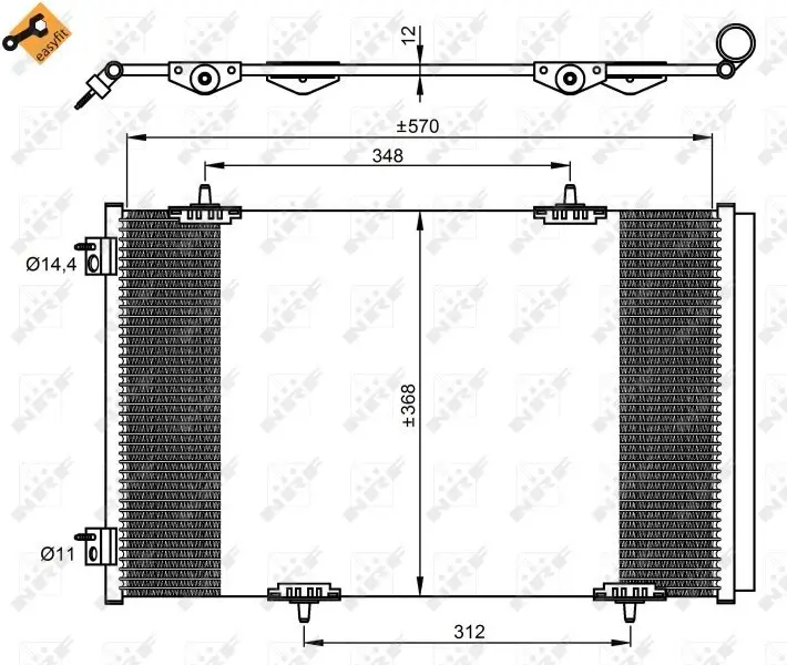 Kondensator, Klimaanlage NRF 350066