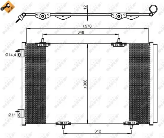 Kondensator, Klimaanlage NRF 350066 Bild Kondensator, Klimaanlage NRF 350066