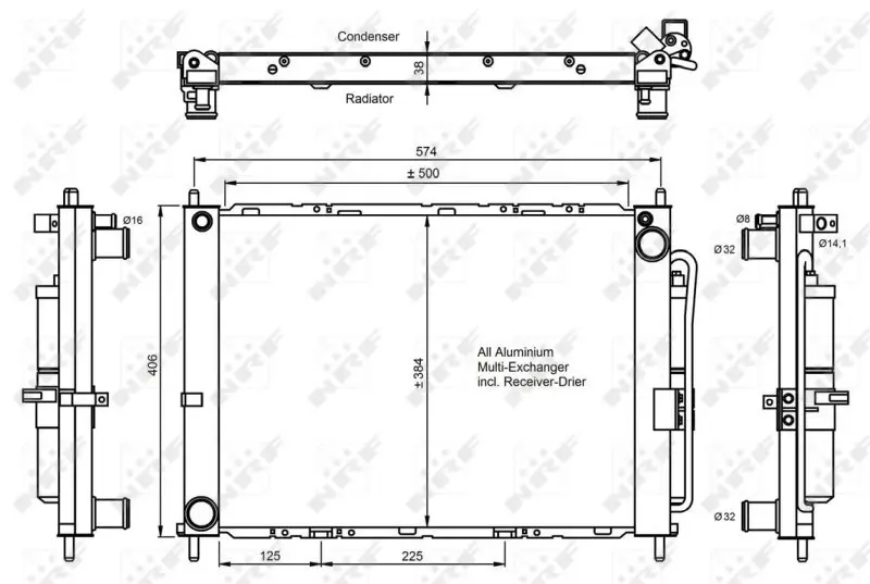 Kondensator, Klimaanlage NRF 350068