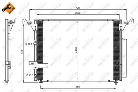 Kondensator, Klimaanlage NRF 350076 Bild Kondensator, Klimaanlage NRF 350076