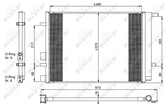 Kondensator, Klimaanlage NRF 350095 Bild Kondensator, Klimaanlage NRF 350095