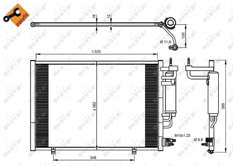 Kondensator, Klimaanlage NRF 350205