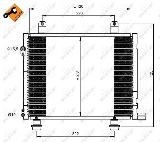 Kondensator, Klimaanlage NRF 350208