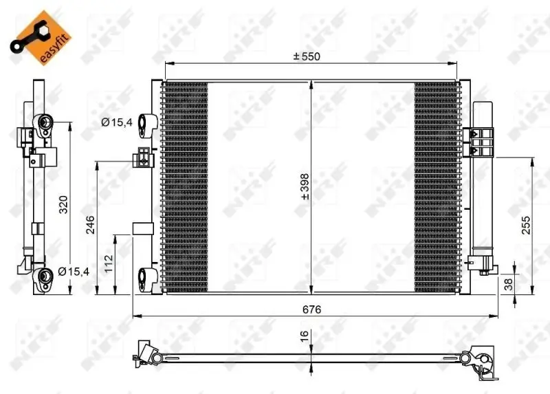 Kondensator, Klimaanlage NRF 350209