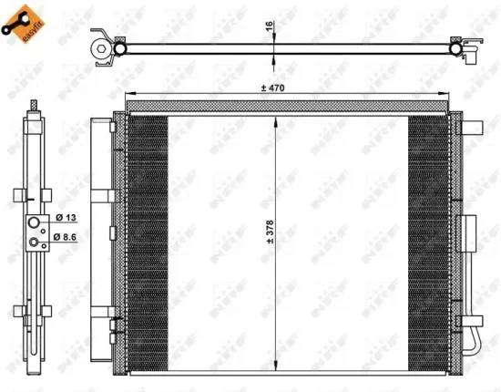 Kondensator, Klimaanlage NRF 350230 Bild Kondensator, Klimaanlage NRF 350230