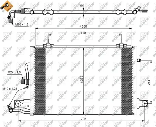 Kondensator, Klimaanlage NRF 35031 Bild Kondensator, Klimaanlage NRF 35031