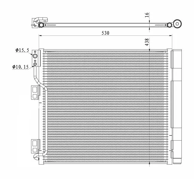 Kondensator, Klimaanlage NRF 350327