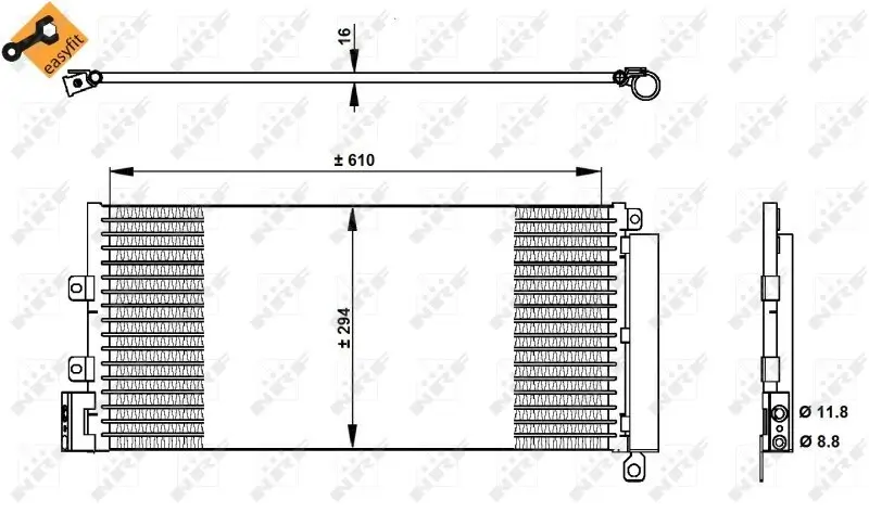 Kondensator, Klimaanlage NRF 350332