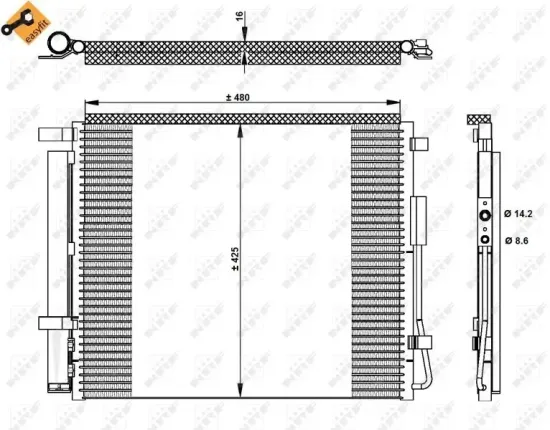 Kondensator, Klimaanlage NRF 350333 Bild Kondensator, Klimaanlage NRF 350333