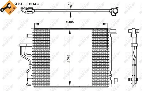 Kondensator, Klimaanlage NRF 350334 Bild Kondensator, Klimaanlage NRF 350334