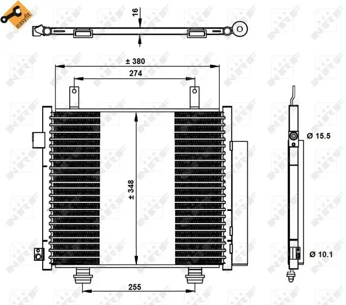 Kondensator, Klimaanlage NRF 350337