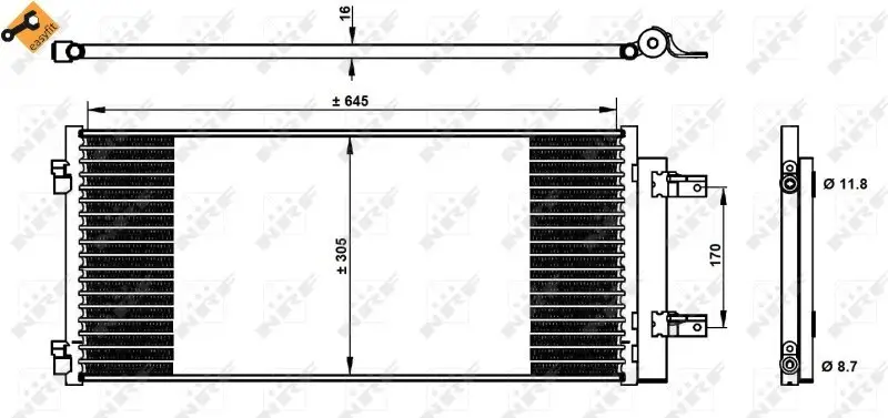 Kondensator, Klimaanlage NRF 350338