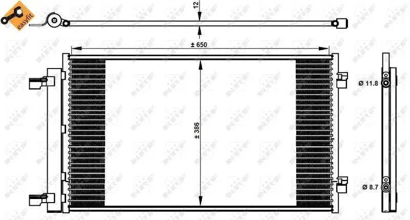 Kondensator, Klimaanlage NRF 350339