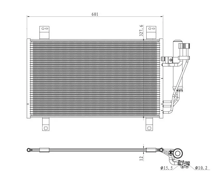 Kondensator, Klimaanlage NRF 350361